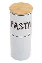 White Metal Pasta Canister | Grocer