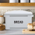 White Metal Bread Bin | Grocer