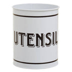 White Metal Utensil Holder | Grocer
