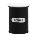 Black Enamel Coffee Canister with White Marble Lid | Liberty