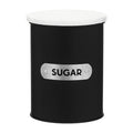 Black Enamel Sugar Canister with White Marble Lid | Liberty