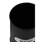 Black Enamel Sugar Canister with White Marble Lid | Liberty