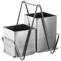 Stainless Steel 2 Compartment Silver Cutlery Caddy | Cutlery Caddy 2 Compartment