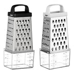 4 Sided Grater with Collection Compartment | Silver Kitchenware
