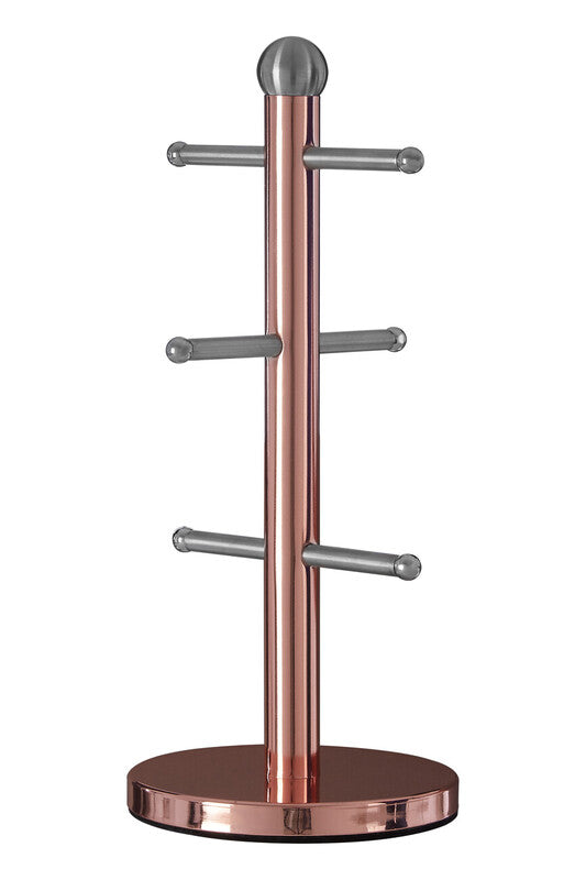 6 Cup Copper Finish Mug Tree | Hirano