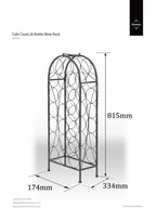 Grey 20 Bottles Wine Rack | Cafe Cassis