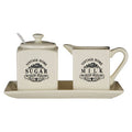Cream Square Sugar and Milk Set | Vintage Home