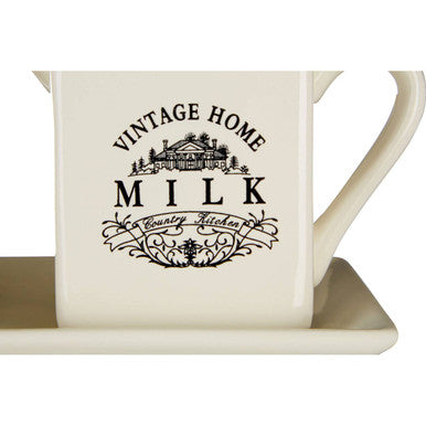 Cream Square Sugar and Milk Set | Vintage Home