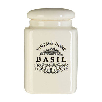 Set of Six Cream Spice Jars | Vintage Home