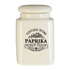 Set of Six Cream Spice Jars | Vintage Home