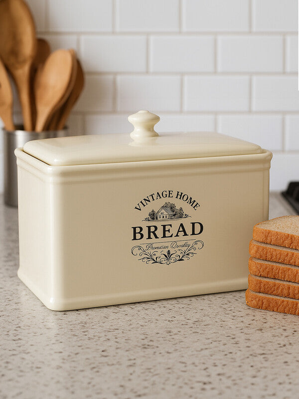 Cream Ceramic Bread Bin | Vintage Home
