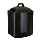 Stoneware Tea Canister | Black Text