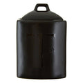 Stoneware Tea Canister | Black Text