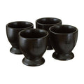 Set of Four Egg Cups | Black Text