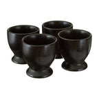 Set of Four Egg Cups | Black Text