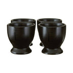 Set of Four Egg Cups | Black Text