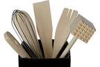 Black Utensil Holder with 6 Utensils | Vintage Home