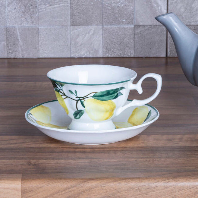Lemon Tree Cup and Saucer | Orchard Fruits