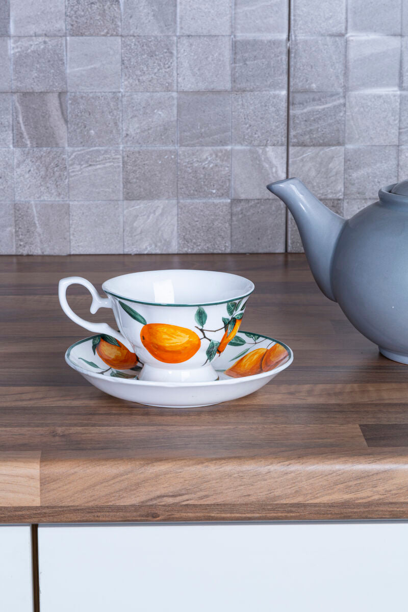 Orange Grove Cup and Saucer | Orchard Fruits