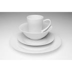 16 Piece White Porcelain Dinner Set | Elmira