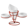 French Fry Cone with 2 Dip Dishes on Red Stand | Hollywood