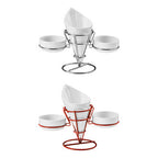 French Fry Cone with 2 Dip Dishes on Red Stand | Hollywood