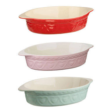 1400Ml Red Baking Dish | Sweet Heart
