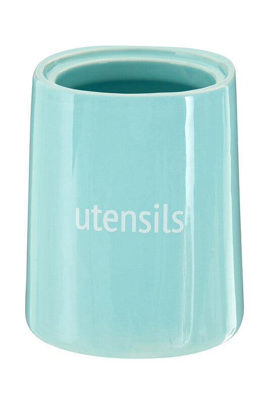 Blue Ceramic Utensil Holder | Fletcher