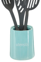 Blue Ceramic Utensil Holder | Fletcher