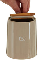 Beige Ceramic Tea Canister | Fletcher