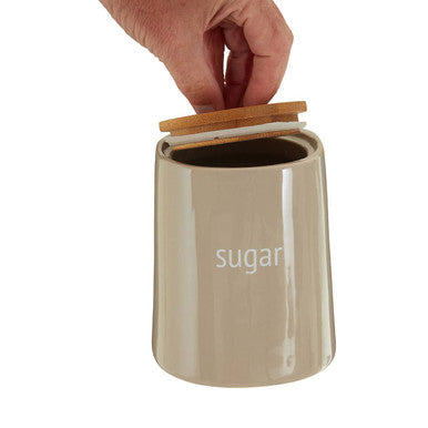 Beige Ceramic Sugar Canister | Fletcher