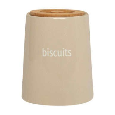 Beige Ceramic Biscuit Canister | Fletcher