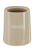 Beige Ceramic Utensils Holder | Fletcher