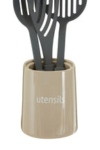 Beige Ceramic Utensils Holder | Fletcher