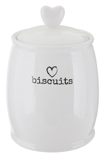 White Dolomite Biscuit Canister | Charm