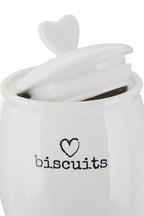 White Dolomite Biscuit Canister | Charm