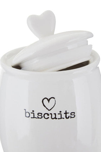 White Dolomite Biscuit Canister | Charm