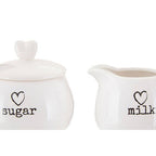 White Ceramic Milk and Sugar Set | Charm