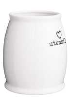 White Ceramic Utensil Holder | Charm