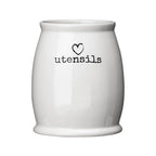 White Ceramic Utensil Holder | Charm