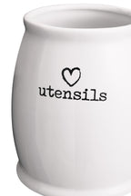 White Ceramic Utensil Holder | Charm