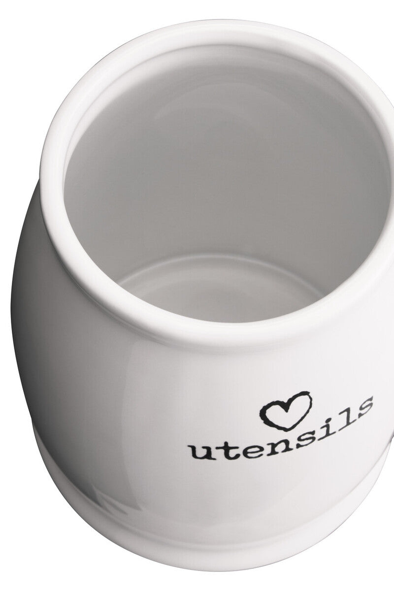 White Ceramic Utensil Holder | Charm