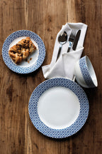 Casablanca 12 Piece Blue Dinner Set | Avie