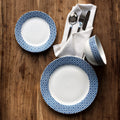 Casablanca 12 Piece Blue Dinner Set | Avie