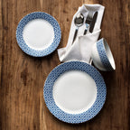 Casablanca 12 Piece Blue Dinner Set | Avie