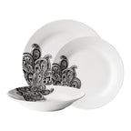 Prince 12 Piece Black Dinner Set | Avie
