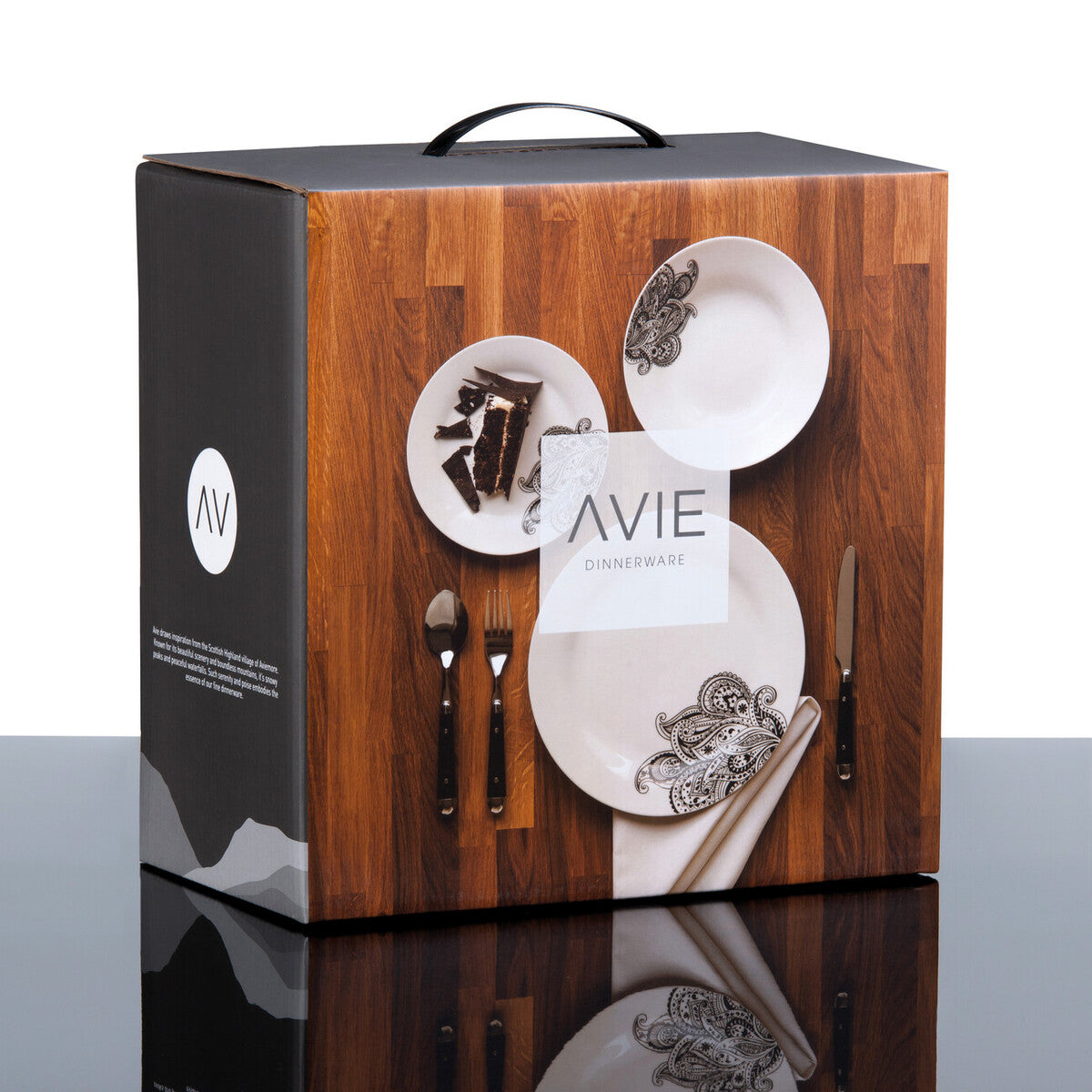 Prince 12 Piece Black Dinner Set | Avie
