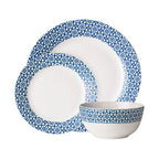 Casablanca 12 Piece Blue Dinner Set Mob | Avie