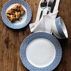 Casablanca 12 Piece Blue Dinner Set Mob | Avie