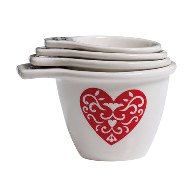 Set of 4 Heart Measuring Cups | Lola